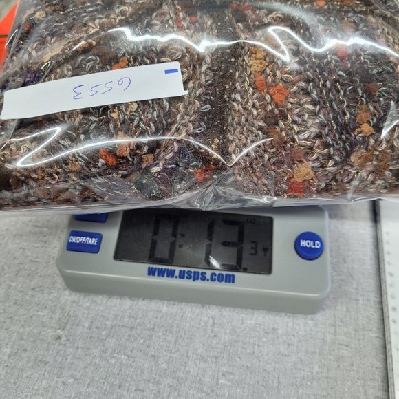 Conrad C Sweater Womens S Open Front Cardigan Neutral Fall Striped Exposed Seams - Picture 9 of 9